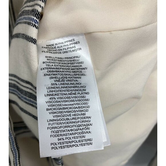 Ralph Lauren Blazer Jacket Size 12 Ivory Blue New - Picture 11 of 12